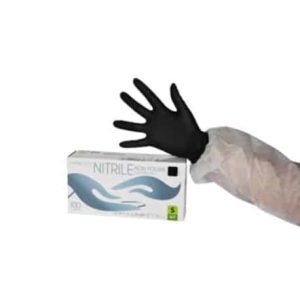 gants en nitrile noir non poudrés